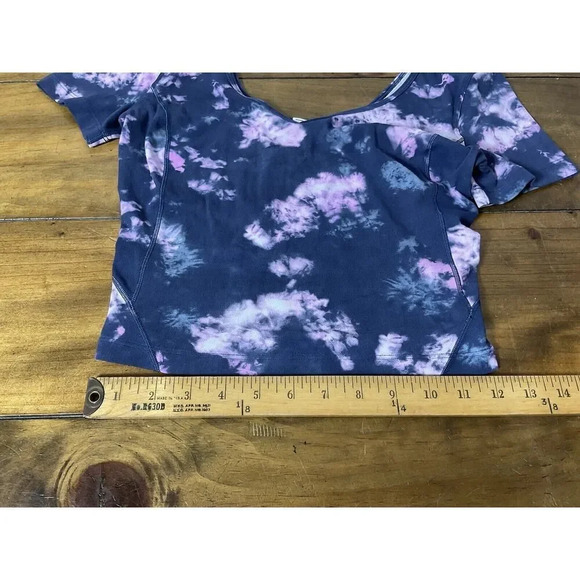 Lululemon Align Tee Nulu Slim Fit Cropped Length Size 4 CZBM 10701 - Picture 4 of 7